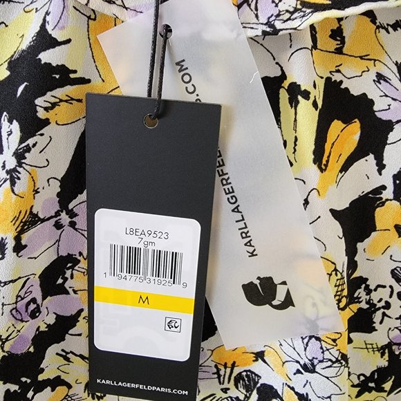 ❤️NEW Karl Lagerfeld Paris Yagavi Ruffle Blouse Sleeveless Size Medium NWT ❤️ - Picture 9 of 16